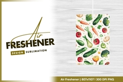 Watercolor vegetables pattern fresh produce air freshener Product Image 1