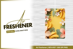 Paper flowers bananas and tropical leaves air freshener Product Image 1