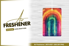 Abstract rainbow arches colorful grunge air freshener Product Image 1