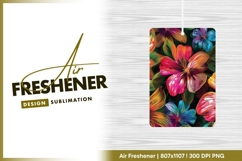Colorful floral pattern background air freshener png Product Image 1