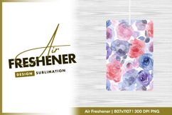 Watercolor roses seamless pattern air freshener png Product Image 1