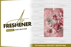 Vintage pink roses with grunge texture air freshener Product Image 1