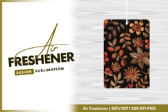Floral embroidery seamless pattern black air freshener Product Image 1
