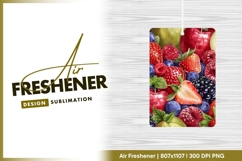 Luscious watercolor fruit medley close up view air freshener Product Image 1