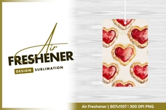 Heart shaped jam tarts watercolor seamless air freshener Product Image 1
