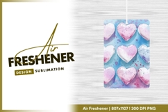 Watercolor heart pattern air freshener png design Product Image 1