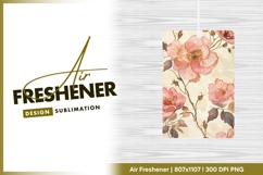 Watercolor flowers delicate roses background air freshener Product Image 1