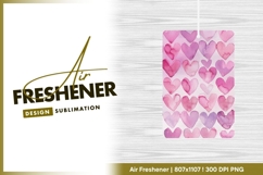Watercolor heart pattern background air freshener png Product Image 1
