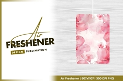 Pink watercolor floral frame air freshener png Product Image 1
