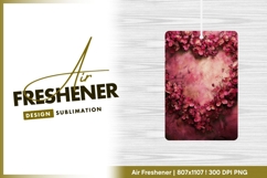 Pink flowers heart romantic grunge background air freshener Product Image 1