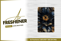 Black flower with golden splatter decorative Air Freshener Product Image 1