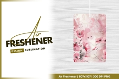 Watercolor pink floral background air freshener png Product Image 1