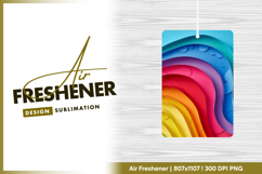 Multicolored abstract waves air freshener png Product Image 1
