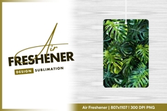 Lush green monstera leaf tropical background air freshener Product Image 1