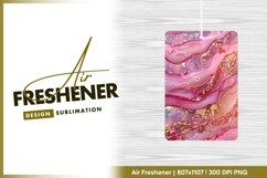 Pink marble with gold air freshener design Product Image 1