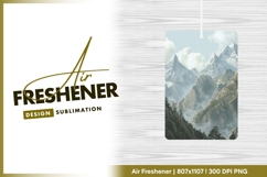 Majestic mountain range with snow capped peaks air freshener Product Image 1