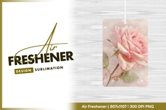 Soft pink rose with bokeh background air freshener png Product Image 1