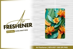 Tropical paper cut flowers and fruit art air freshener png Product Image 1