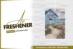 Coastal cottage textile art floral landscape air freshener Product Image 1