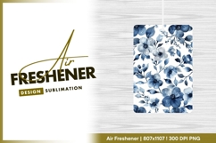 Blue floral watercolor seamless pattern air freshener png Product Image 1