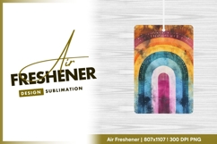 Abstract rainbow illustration colorful air freshener png Product Image 1