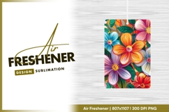 Vivid floral pattern colorful flower air freshener png Product Image 1