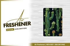 Embroidered cactus seamless pattern on air freshener png Product Image 1