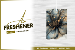 Abstract flower with gold accents png Air Freshener Product Image 1