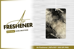 Monochrome ink abstract painting air freshener png Product Image 1