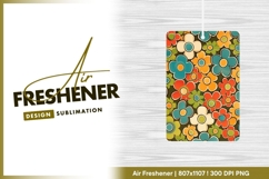 Retro floral pattern design air freshener png Product Image 1