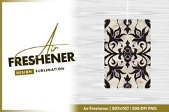 Ornate floral damask seamless pattern air freshener Product Image 1