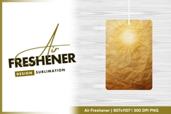 Crumpled paper texture with sunburst air freshener png Product Image 1