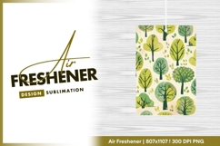 Green trees vector seamless pattern design air freshener Product Image 1