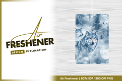 Wolves in a winter forest landscape pattern Air Freshener Product Image 1