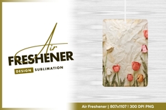 Paper tulips on wrinkled background air freshener Product Image 1