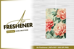 Pink peonies with floral background air freshener png Product Image 1