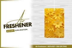 Sunny yellow paper flower background air freshener Product Image 1