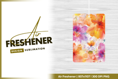 Watercolor floral background vibrant flower Air Freshener Product Image 1