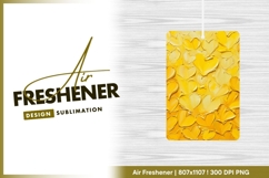 Yellow hearts oil painting texture air freshener Product Image 1