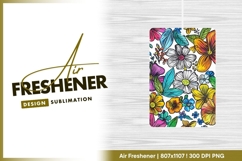 Colorful floral sketch pattern background air freshener png Product Image 1