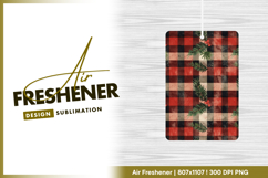 Red plaid with evergreen and berries air freshener png Product Image 1