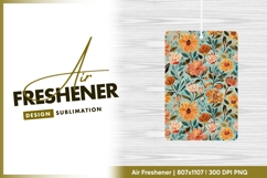 Vivid floral seamless pattern on light blue air freshener Product Image 1