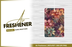 Elegant floral watercolor illustration air freshener png Product Image 1