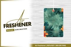 Tropical palm leaves and orange flowers air freshener Product Image 1