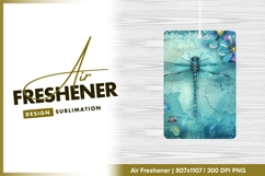 Blue dragonfly floral air freshener png art Product Image 1