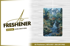 Embroidered mountain landscape with air freshener Product Image 1