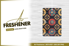 Vibrant floral tile pattern rich colors aged air freshener Product Image 1