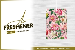 Pink floral pattern vintage botanical air freshener Product Image 1