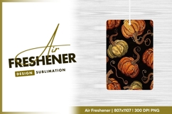 Autumn pumpkins seamless pattern black air freshener Product Image 1
