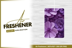 Purple flowers monochromatic background air freshener png Product Image 1
